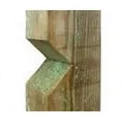 notched timber fence posts